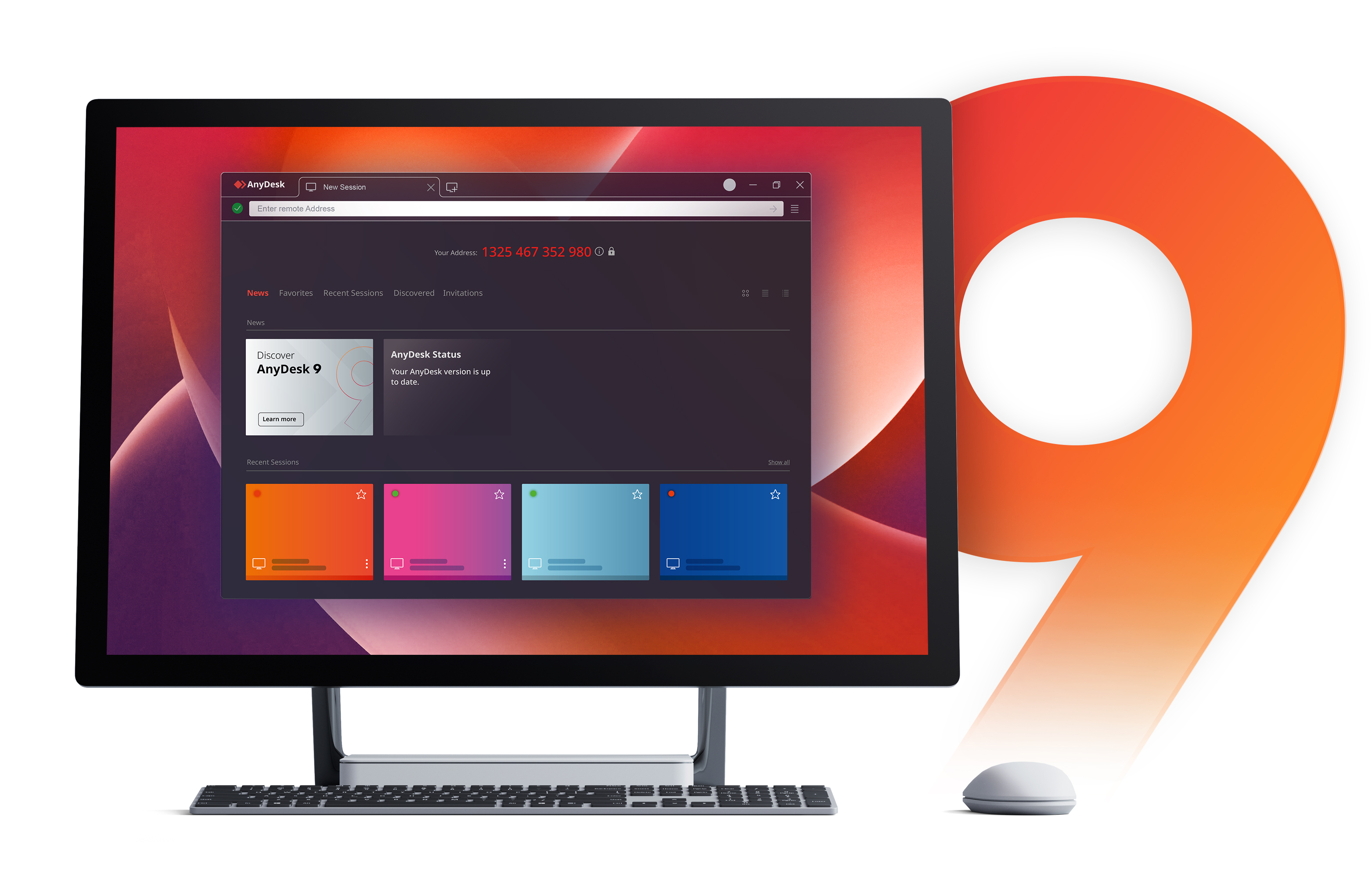 AnyDesk device and session preview